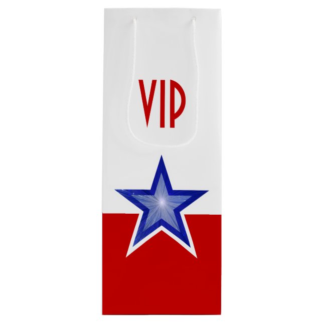 Blåstjärnigt rödavtryck VIP vin (Framsidan)