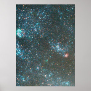Blåstjärnorna och avlägsna galaxier nära Kant Poster
