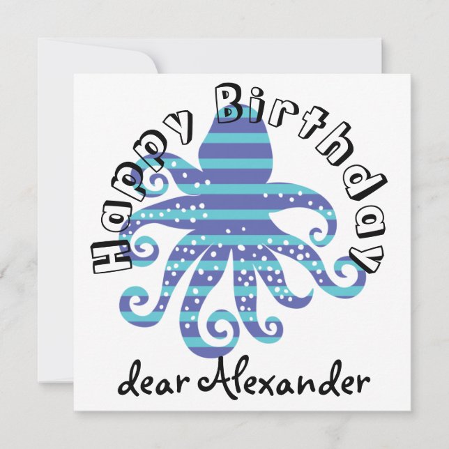 Blåstjärtad bläckfisk (Framsida)