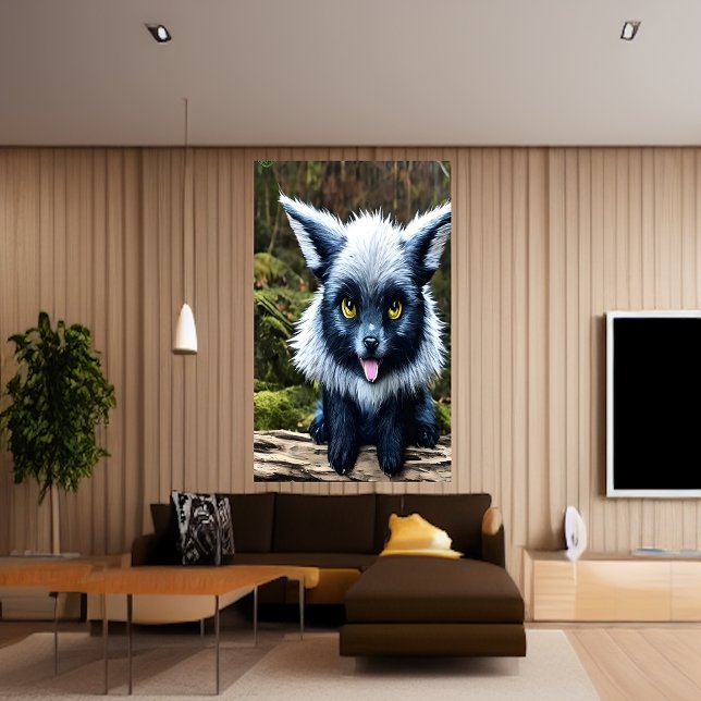 Blåstjärtad fågel | AI Art Poster (Skapare uppladdad)
