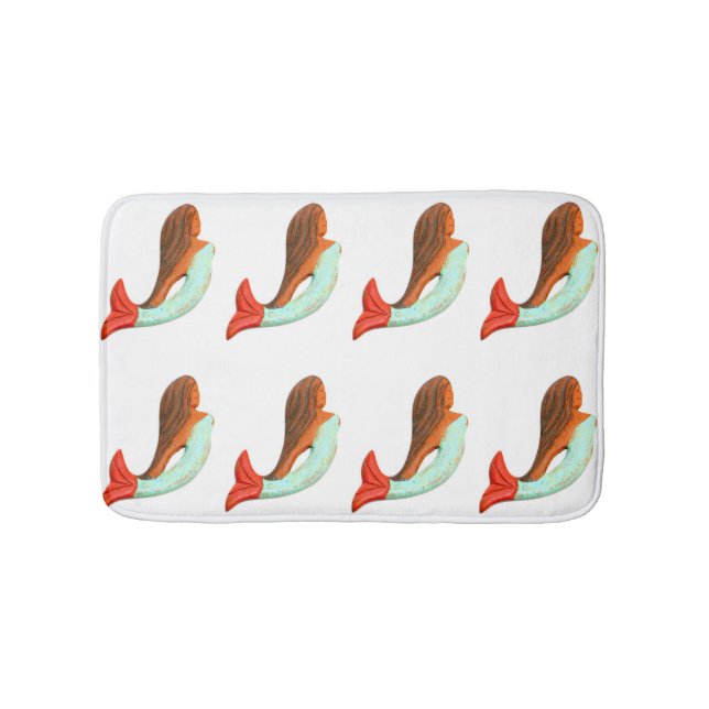 Blåstjärtad simmande sjöjungfruar badrumsmatta (Framsidan)