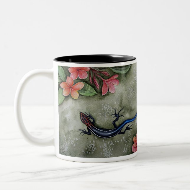 Blåstjärtad skink Två-Tonad mugg (Vänster)
