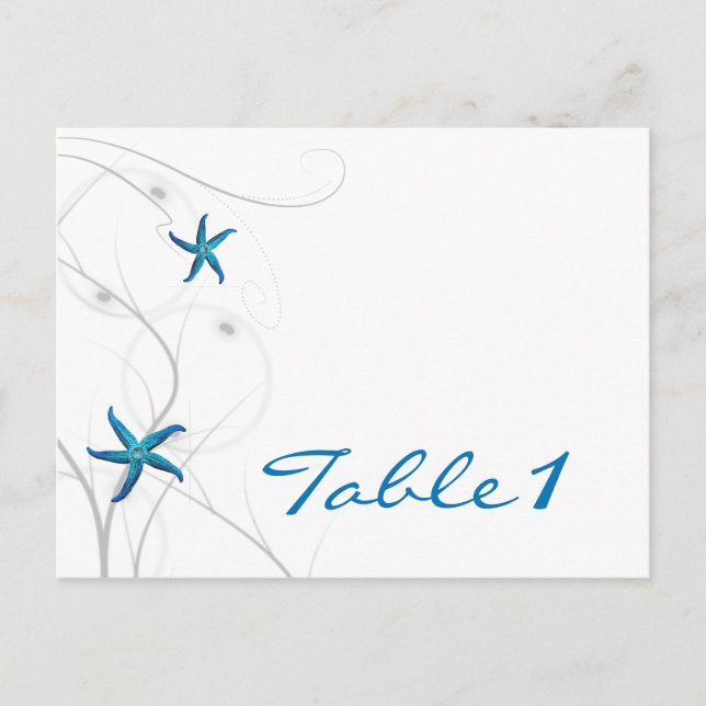 Blåstjärtfenad fisk och Bordsnumret Silver Coral Vykort (Framsida)