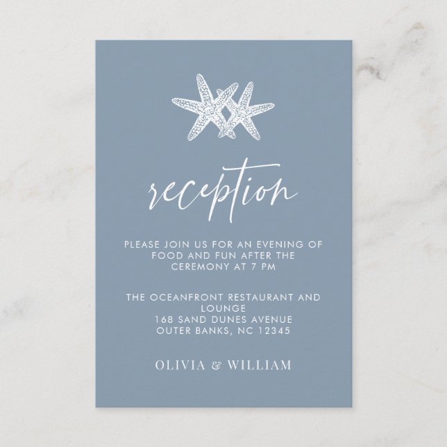 Blåstjärtsbröllop - mottagning av damm tilläggskort (Framsida)