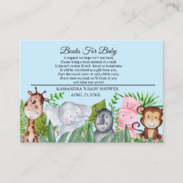 Blåstömningsdjur, blått babyskor Bok för Baby Tilläggskort