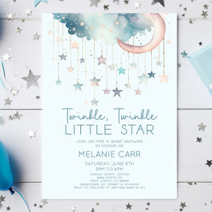 Blåstömningsskjut med Twinkle Twinkle Little Star Inbjudningar