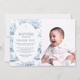 Blåstömsbaptism - tack vare ditt kort, fotodesign inbjudningar