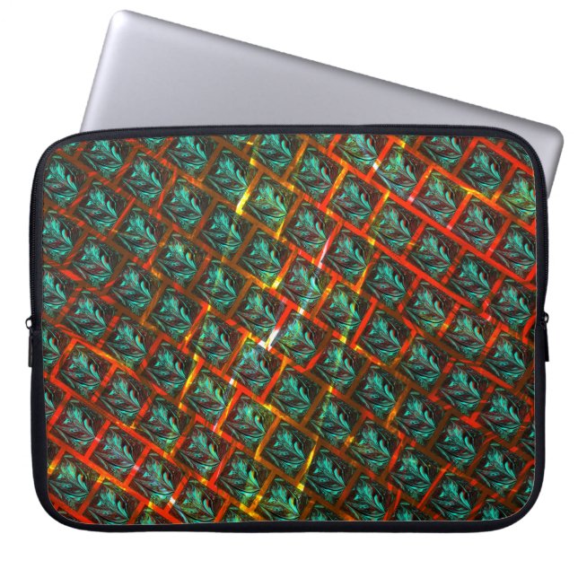 Blåstötad öga, kvadratisk, vild eller rött grav laptop fodral (Framsidan)