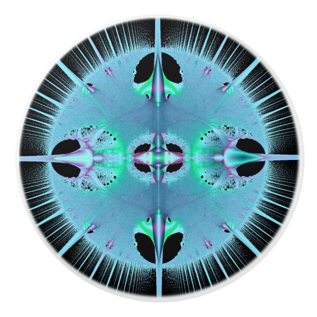 Blåstötlåda och skållokertecken för blå brännpunkt knopp (Framsidan)