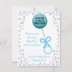 Blåstötningsstöd för EOS Lip Balm Baby Shower-favo Inbjudningar