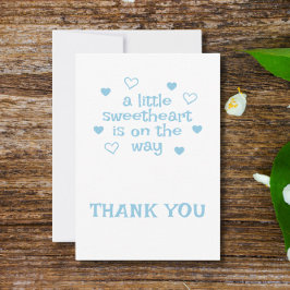 Blåstövlat Tack för Cute Blue Boy Shower-kort Kort