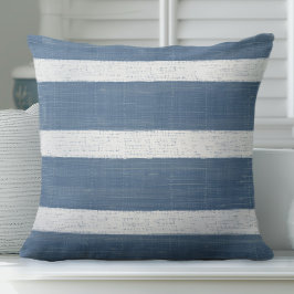 Blåstrimlad fyllning kudde