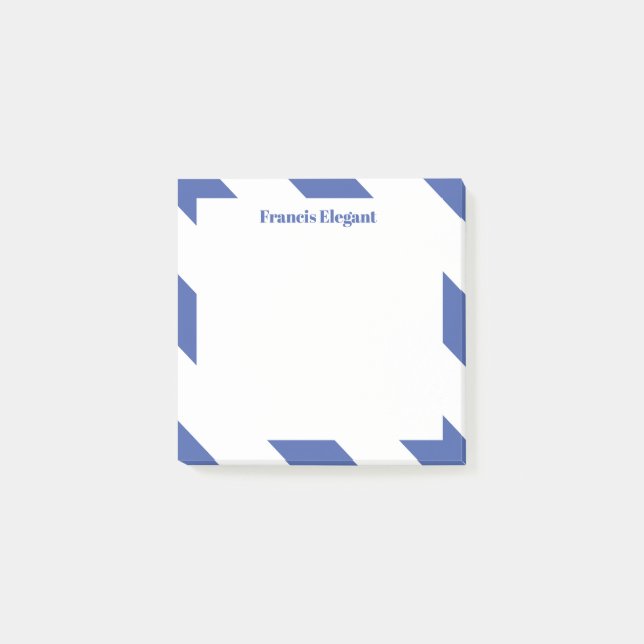 Blåstrimlad Personlig - bokför anteckningar Post-it Block (Framsida)