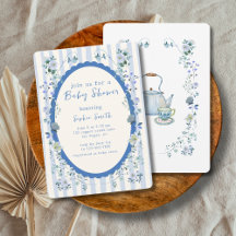 Blåstripe Garden Watercolor Watercolor WandeBaby S