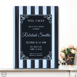 Blåstripe-inbjudan till Pojke-visningsprogram Inbjudningar