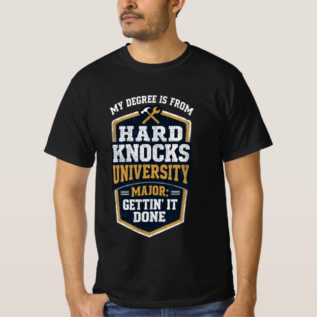 Blåstrumpig humor | Examen från hårda törnar T Shirt (Framsida)