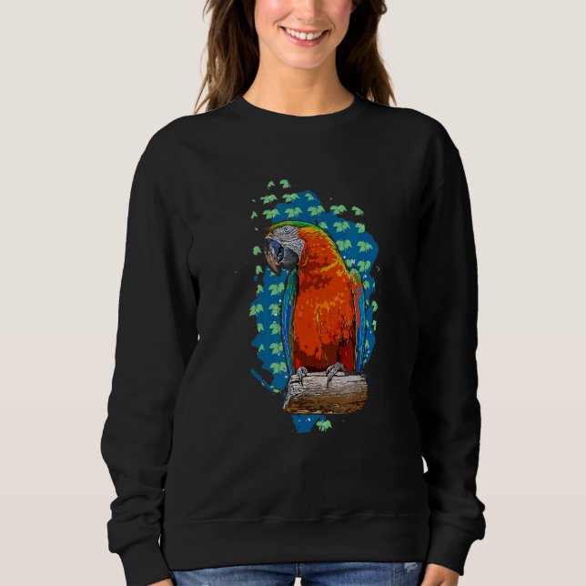 Blåstrupig Ara Papegoja Fågel Ara Caninde Macaw T Shirt (Framsida)