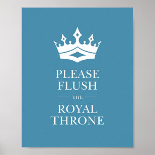 Blåsuddgummi av Royalet Tunnus bathroom-tecken Poster