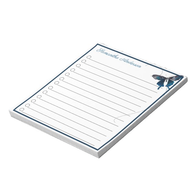 Blåsvansspjäll (Blåsvansspapper), Personlig Namn Anteckningsblock (Roterad)