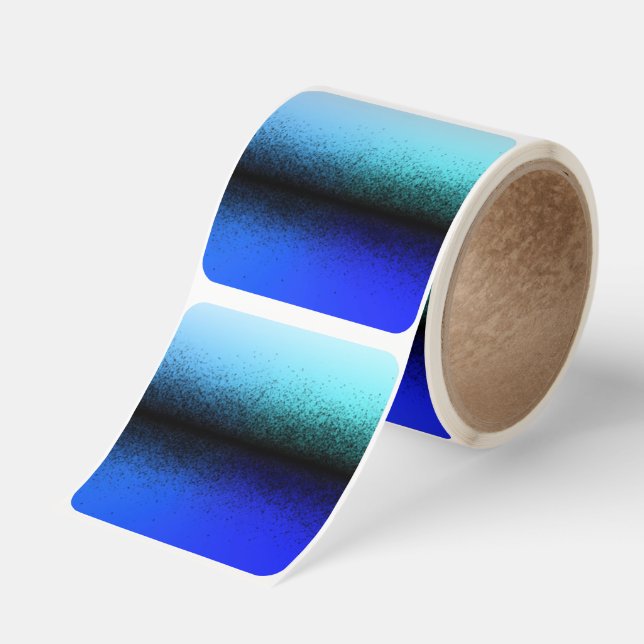 Blåsvart Abstrakt Fyrkantigt Klistermärke (Rulle)