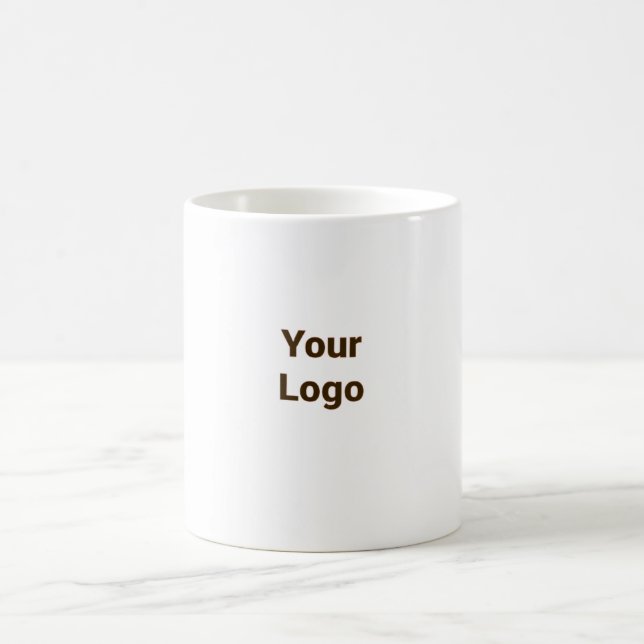 Blåsvart akrylisk marble add your logotyp Custo Kaffemugg (Center)