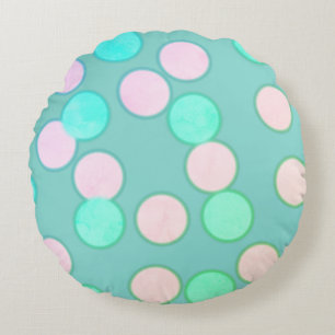Blåsvart akrylisk marble add your logotyp Custo Rund Kudde