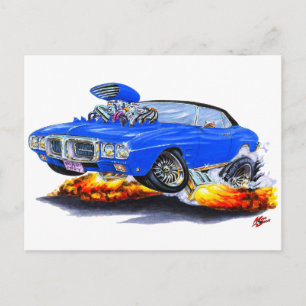 Blåsvart Firebird 1969 överträffar Vykort