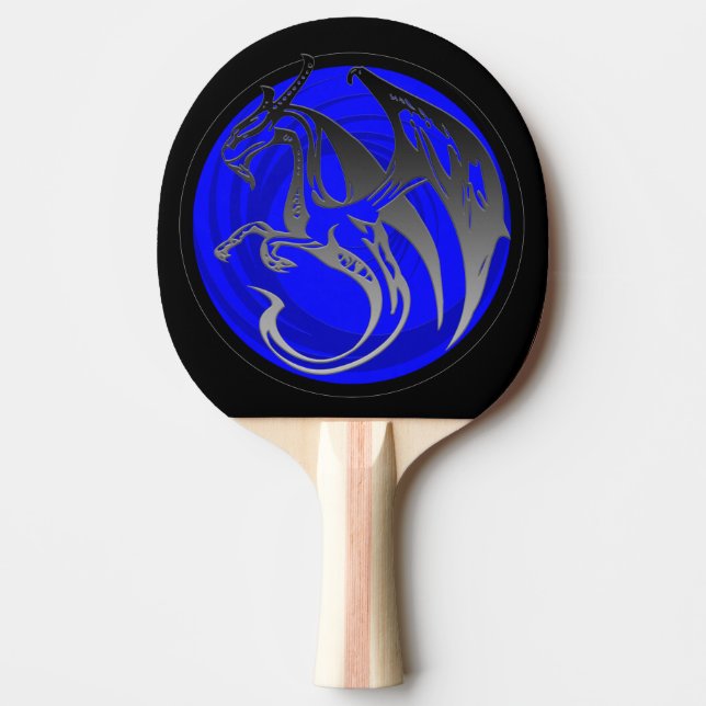 Blåsvart grunge vinge drake Pingpongpaddel Pingisracket (Framsidan)