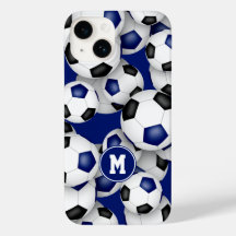 Blåsvart lag färg Flickor fotbollar mönster