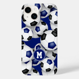 Blåsvart lag färg Flickor fotbollar mönster