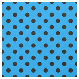 Blåsvart Polka dots Tyg