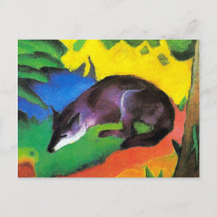 Blåsvart räv av Franz Marc Vykort