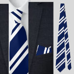 Blåsvart, strimlad Mönster Slips<br><div class="desc">Blåsvart,  rand Mönster nacke.</div>