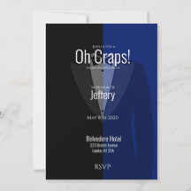 Blåsvart tuxedo-kandidat spara datumet