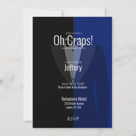 Blåsvart tuxedo-kandidat spara datumet