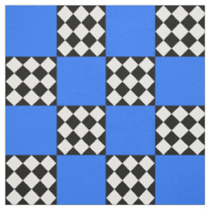 Blåsvart, vit harlequin-kvadratisk form Textil