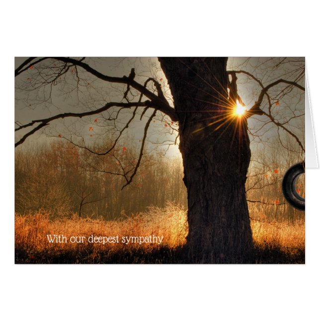 Blåsympati för höstens ekmorgon hälsningskort (Framsidan Horizontal)