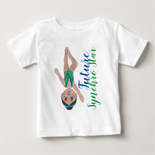 Blåsynkroniserad Swimmer-flicka i Synchro Star T Shirt
