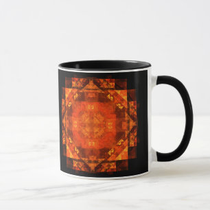 Blåt-Abstrakt-kaffe Mugg