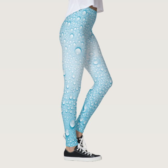 BLÅT REGNDROPPSDAGGMÖNSTER LEGGINGS (Höger)