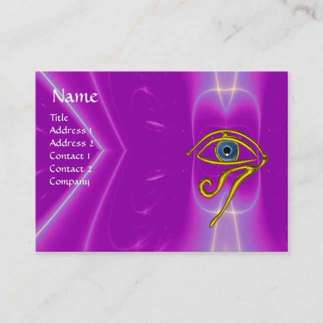BLÅT TALISMAN, lila violett vitt rosa Visitkort (Framsida)