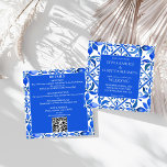 Blåtalavera Spanska plattor i bröllop Inbjudningar<br><div class="desc">Blue Azulejo Talavera elegant för mexikanska plattor från Spanien - allt i en redigerbar mall från bröllop - omedelbar digital nedladdning, vibrant fet färg modern avslappnad typografi från - allt i en inbjudan med information om bröllop och osa på baksidan, om OSA inte behövs - ta bara bort dessa fält...</div>