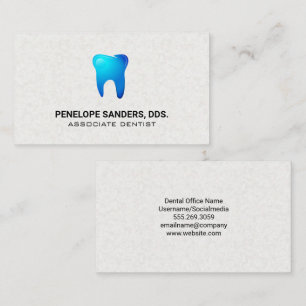 Blåtandad Logotyp Dentalt Visitkort