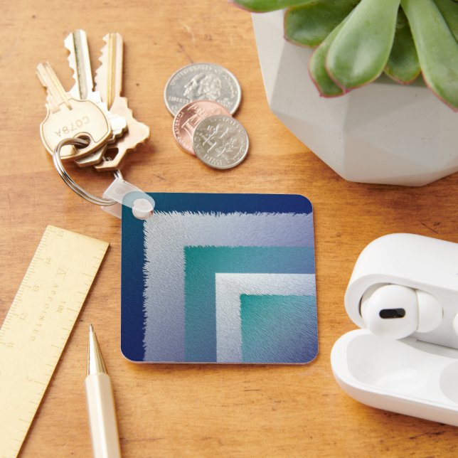 blåteal grått ex pastel nyckelring (Skrivbord)