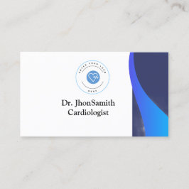 Blåtema Anpassad Logotyp QR Doktor Visitkort