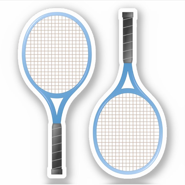 Blåtennisracketklistermärken Klistermärken (Framsida)