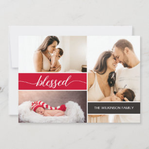 Blates Baby första julfamiljens foton Julkort