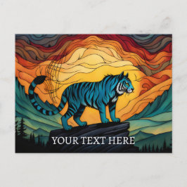 Blåtigern i berget vykort