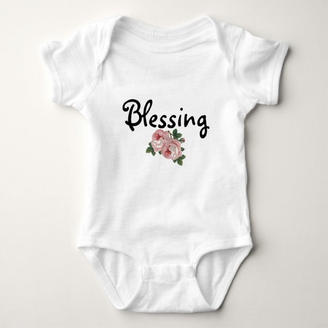 Blating Blommigt Tutu Bodykostym T Shirt (Framsida)
