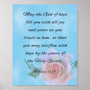 Blating, Romans 15:13, Bible Verse Poster